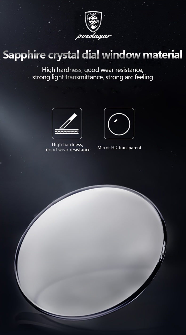 POEDAGAR 2024 - Reloj cronógrafo de cuarzo para hombre, nuevo modelo Business Executivo, resistente al agua, luz nocturna y correa de acero inoxidable.