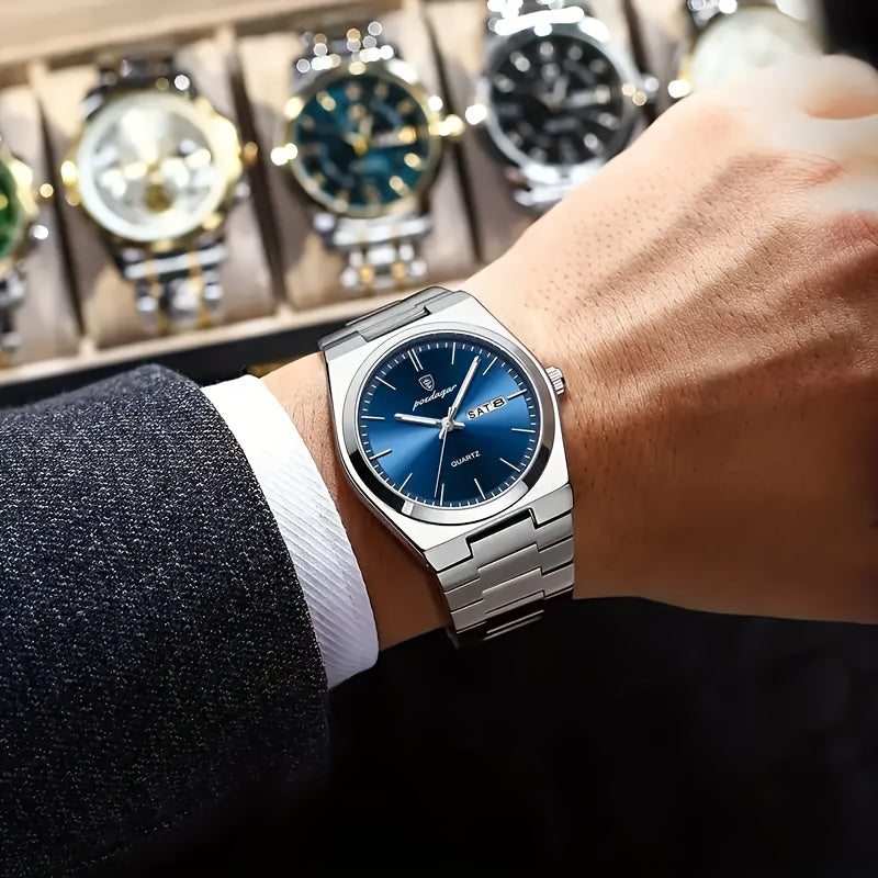 Reloj de cuarzo luminoso, informal, resistente al agua, para hombre.