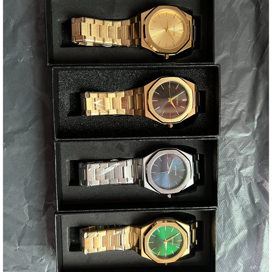 Elegante reloj de cuarzo para hombre con elegante correa de acero de aleación: esfera sencilla pero sofisticada para eventos sociales y empresariales, el regalo perfecto.