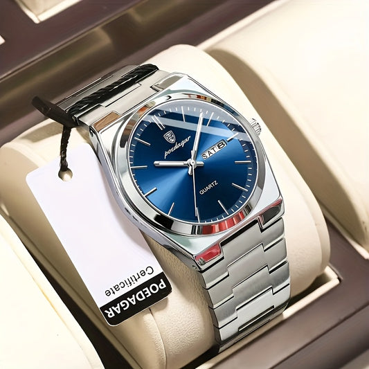 Reloj de cuarzo luminoso, informal, resistente al agua, para hombre.